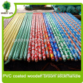 Well straight eucalyptus wood shovel handles with custom size PVC coated for farm tools